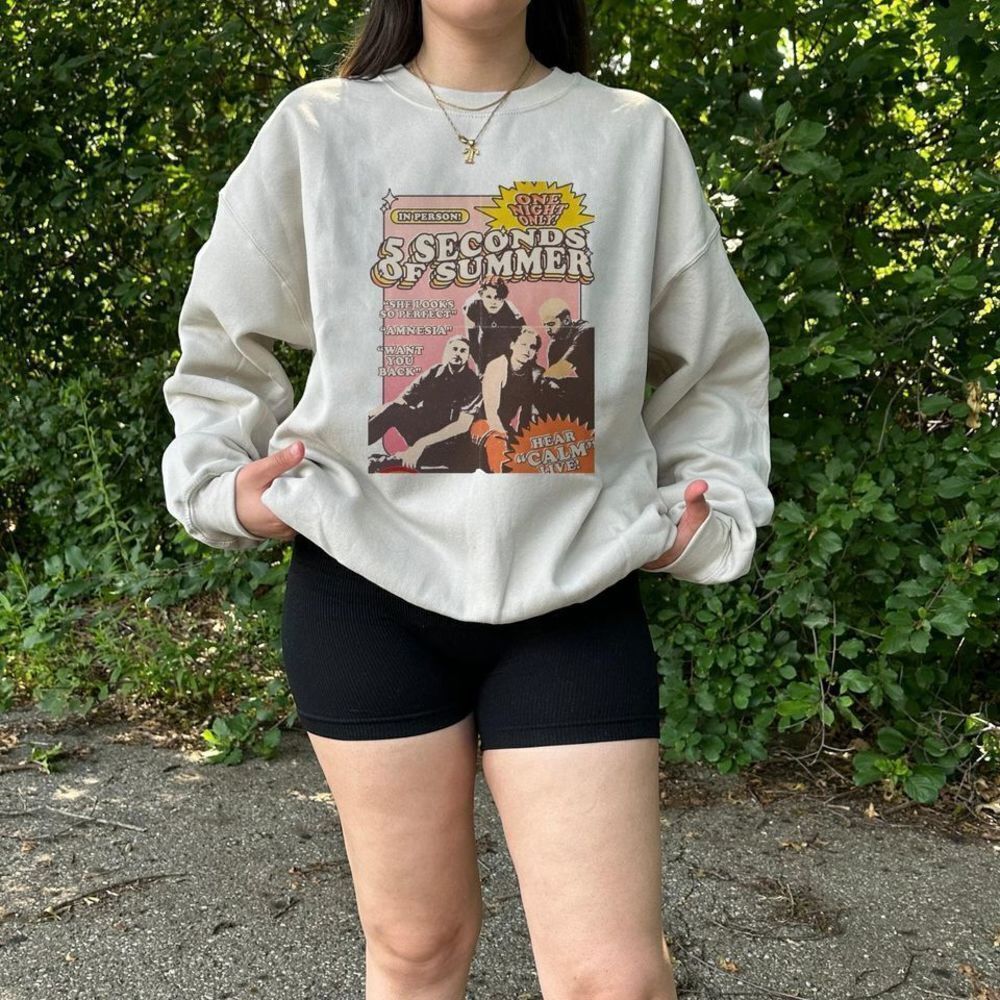 5 Seconds Of Summer Retro Y2K Graphic Unisex Crewneck Sweatshirt
